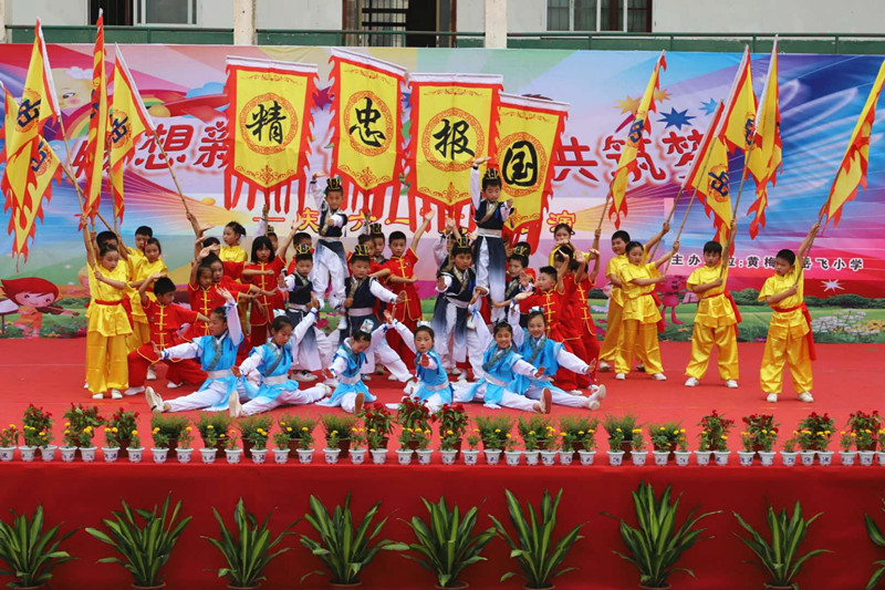 黄梅县岳飞小学六一汇演岳家拳 